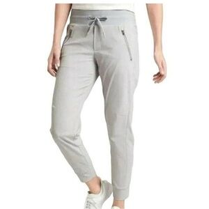 Athleta Trekkie North Jogger Drawstring‎ Tapered High Rise Outdoor Light Gray 6